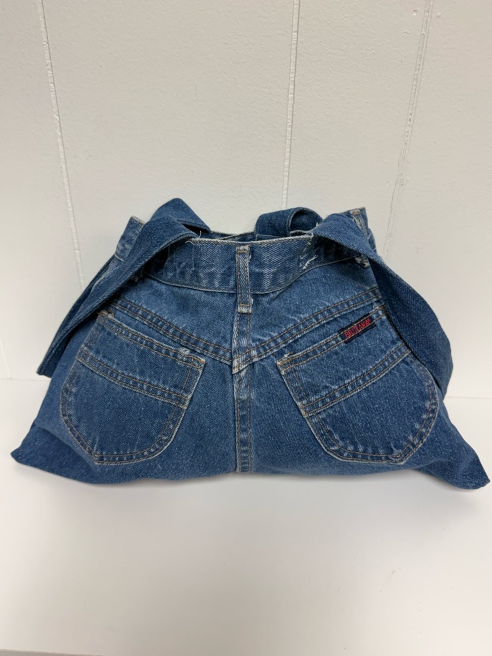 Upcycled Denim Tote bag (Vintage Brittania Jeans) Shoulder Bag - Picture 2 of 12